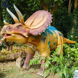 Triceratops animatronique grandeur nature <span class=keywords><strong>1</strong></span>:<span class=keywords><strong>1</strong></span>, modèle de dinosaure bionique restauré, étanche et résistant au soleil pour parcs à dinosaures extérieurs, centres commerciaux, aéroports - Product Image 1