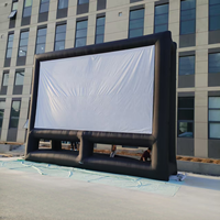 Écran de projection gonflable géant de 32 pieds, écrans de cinéma gonflables commerciaux d'extérieur