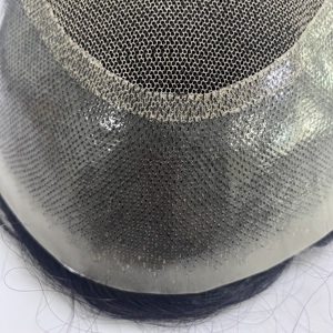 DURA Australia-uomini toupet capelli umani pizzo e Base PU capelli corti Patch parrucca per gli uomini 5 ''taglia capelli protesi uomo - Product Image 3