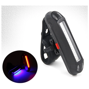 Feu arrière de vélo Asafee Mini rouge et bleu, <span class=keywords><strong>à</strong></span> fixer sur le potence, LED rechargeable USB, étanche, 5 modes, pour VTT - Product Image 4