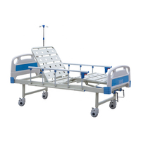 Lit médical professionnel Medco pour hôpital, équipement médical, lit de patient en ABS, deux fonctions, roues silencieuses, 204x90x50cm, inclinaison du dossier 0-80°