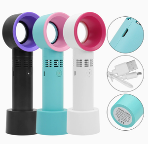 Nouveau ventilateur portable sans pales rechargeable pour enfants, mini-ventilateur électrique USB 3 vitesses pour voiture - Product Image 3