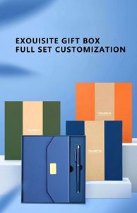 Cuadernos al por Mayor, Diarios, Libretas de Escritura, Cuaderno A5 de Cuero PU, Juego de Caja de Regalo con Logotipo Personalizado y Bolígrafo - Product Image 3