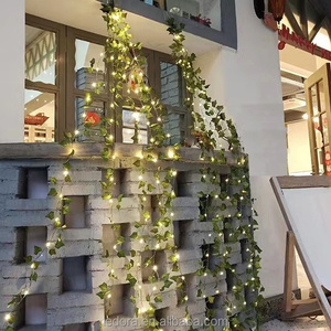 IP44 étanche extérieur <span class=keywords><strong>guirlande</strong></span> chaud blanc vert feuilles vigne chaîne lumière cuivre Flexible fleur décorations de noël intérieur - Product Image 2
