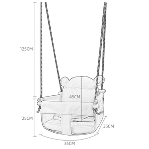 Silla Colgante Interior y Exterior y <span class=keywords><strong>Hamaca</strong></span> para Bebé con Protección de 360 Grados, Columpio para Niños, Silla Colgante para Niños - Product Image 4