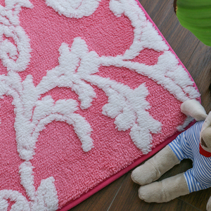 Mat tắm tùy chỉnh microfiber san hô nhung Jacquard phòng tắm Mat mềm chống trượt sàn thảm thấm nước Bộ nhớ Bọt Tắm Mat - Product Image 1