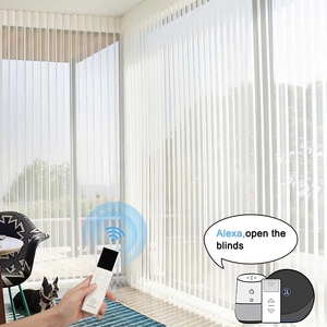 Persianas Verticales Eléctricas de Tela Estilo Art Deco para Ventanas Francesas, Montaje en <span class=keywords><strong>Techo</strong></span>, Uso Doméstico en Hoteles y Oficinas - Product Image 2