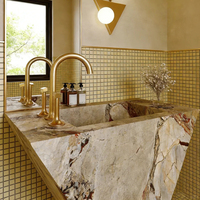 Lavabo en marbre moderne personnalisé, évier en marbre avec design durable, écologique et imperméable pour salle de bain, villa, cuisine