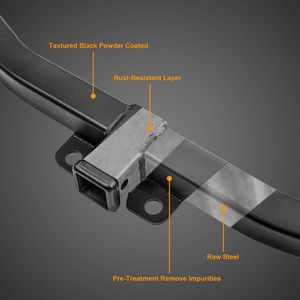 Attelage de remorque classe 3 avec récepteur de 2 pouces compatible avec Hyundai Santa Fe 21-27 et Kia Sorento 21-26 - Product Image 5