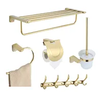 Set di accessori da bagno Color oro pallido set di asciugamani da bagno
