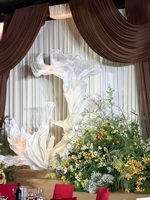Kunstmatige gigantische bloemen bruiloftdecoratie kleurrijke organza afneembaar nieuw binnengekomen vintage romantisch Chinees elegant modern