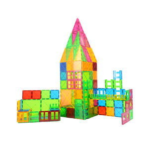 Tuiles magnétiques colorées Puzzle éducatif blocs de construction pour enfants <span class=keywords><strong>bloc</strong></span> magnétique jouets avec aimants pièces de recharge - Product Image 5