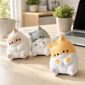 Juguete Antiestrés Fidget Cat Squishy de PU de Levantamiento Lento, Mini Juguete <span class=keywords><strong>para</strong></span> Apretar <span class=keywords><strong>para</strong></span> Pausas de Estudio, Escritorio de Oficina y Sesiones de Trabajo Profundo - Product Image 1
