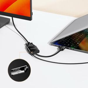 Convertisseur <span class=keywords><strong>HDMI</strong></span> vers <span class=keywords><strong>VGA</strong></span> SAMZHE, <span class=keywords><strong>adaptateur</strong></span> vidéo HD avec alimentation indépendante, <span class=keywords><strong>double</strong></span> <span class=keywords><strong>écran</strong></span> pour ordinateur portable, ordinateur de bureau, PS5, moniteur, projecteur - Product Image 3