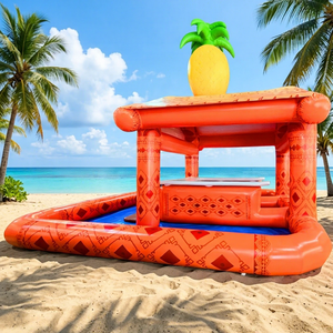 Bar Gonfiabile Commerciale per Feste Estive <span class=keywords><strong>in</strong></span> Giardino con Piscina e Tavolo, Adatto per Adulti e Bambini per Intrattenimento e Svago - Product Image 3