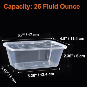 Conteneur alimentaire transparent pour emporter, étanche, jetable, boîte à bento pour la restauration rapide, emballage alimentaire pour la restauration - Product Image 2