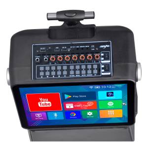 Système de cinéma maison portable 14,1 pouces HD avec haut-parleur 8 pouces, sortie 40W, éclairage LED RGB, contrôle sans fil par application, double microphone - Product Image 3