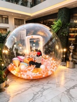 Dôme gonflable transparent commercial personnalisé, cabine photo gonflable en PVC, tente bulle pour la décoration des centres commerciaux