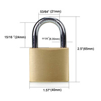 Cadenas de sécurité en laiton peint Kete 20 25 30 40 50 60 70 mm