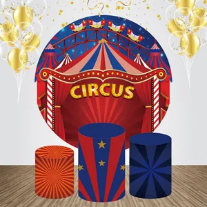 Grote Top Circus Carnaval Carnaval Thema Verjaardagsfeestje Foto Achtergrond Rode Circus Tent Achtergrond Carnaval Nacht Themafeest Aanbod X6122