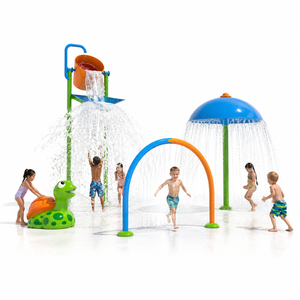 Structure d'arche aquatique en fibre de verre personnalisable pour parcs aquatiques et piscines, avec jets d'eau arc-en-ciel, pour la vente en gros - Product Image 2