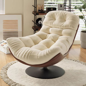 Fauteuils à bascule portables pivotants à 360° en velours, métal, luxe, style nordique moderne, ensemble <span class=keywords><strong>d</strong></span>'accent en cuir pour le loisir - Product Image 3