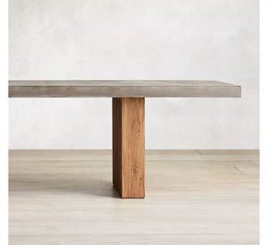 Meubles de jardin d'extérieur, table de salle à manger en teck rectangulaire pour patio - Product Image 3