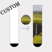 Chaussettes personnalisées en polyester blanc vierge pour sublimation, impression numérique 3D personnalisée, nouvelle collection 2025