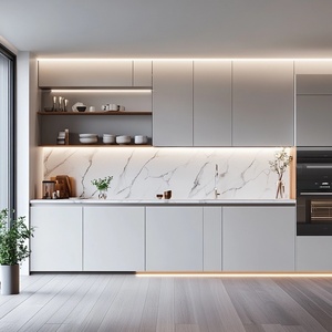 Armadio della parete della cucina su misura legno lacca armadio <span class=keywords><strong>in</strong></span> <span class=keywords><strong>acciaio</strong></span> <span class=keywords><strong>inox</strong></span> compensato isola <span class=keywords><strong>mobili</strong></span> da cucina <span class=keywords><strong>per</strong></span> Villa appartamento Hotel - Product Image 2