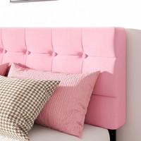 Nouvelle Arrivée Tête de Lit Courbée Ajustable Élégante en Velours, Cadre de Lit en Tissu Texturé Doux, Base Électrique Multifonctionnelle Pré-assemblée pour la Maison