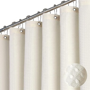 <span class=keywords><strong>Rideau</strong></span> <span class=keywords><strong>de</strong></span> <span class=keywords><strong>Douche</strong></span> Épais en Polyester Gaufré 230g avec Crochets en Plastique, Imperméable <span class=keywords><strong>et</strong></span> Anti-Moisissure pour Salle <span class=keywords><strong>de</strong></span> Bain/<span class=keywords><strong>Douche</strong></span> - Product Image 3