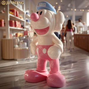 Figurine di scultura in fibra di vetro del fumetto, sculture astratte del topo e dodici ornamenti di scultura dello zodiaco cinese - Product Image 2