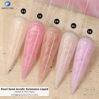 HEMA & TPO FREE Gel Acrylique Liquide BIAB en Bouteille pour Extension d'Ongles, Effet Sable Perlé, Étiquette Privée, Gel Acrylique Nude Pailleté pour Ongles