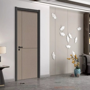 ไม้วีเนียร์ไม้ชุดแบนสำหรับในร่มกันเสียงกันไฟในเชิงพาณิชย์ประตูไม้ปรับแต่งขนาดได้ - Product Image 3