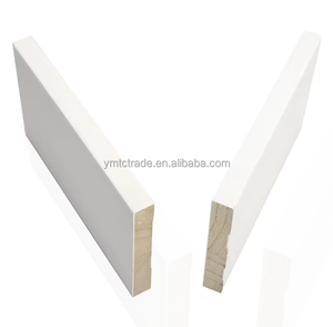 YMTC gros FJ pin plat porte jambages en bois plinthe plinthe moulure blanc Gesso moulures et menuiseries - Product Image 2