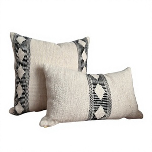 New Style Boho Outdoor Wool Cushion Cover Hot Selling Unique Handwoven Decorative <b>Throw</b> Pillow with Vintage Pattern By ITHL - Product Image 1
