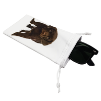 Ensemble de pochette et de tissu pour lunettes en microfibre, impression numérique à chaud, Logo personnalisé, mode, sac à cordon