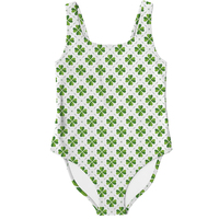 Nuevo Diseño Bikini Sexy para Adolescentes, Top de Spandex/Nylon con Estampado Tartán del Día de San Patricio, Traje de Baño de Secado Rápido y Transpirable para Mujer