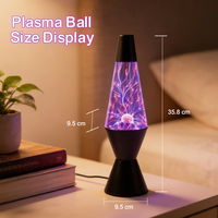 Lampada a LED con Base Antiscivolo Stabile, Cambio Colore, Glitter in Movimento, Confezione Regalo, Lampada Lava, Lampada al Plasma