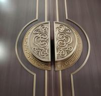 Manija de Puerta Semicircular de Estilo Chino para Puertas de Madera y Vidrio de Hoteles y Clubs con Logotipo Creativo Personalizado