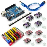 Accessoires pour imprimante 3D, carte de développement CNC Shield V3/V4, kit de machine de gravure, version améliorée Nano, pilote A4988