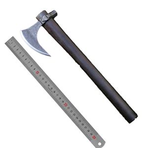 Hacha decorativa DIY para exteriores con mango de madera, hacha de doble hoja de acero inoxidable con filo de corte de 3 cm, martillo de campo para montañismo - Product Image 2