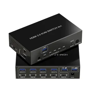 4x1HDMI2.0 KVM Switch 4K 60Hz HOT KEY SWITCH USB3.0 4-Port HDMI KVM Switch 4 Input 1 Output