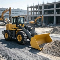 3 Ton 4 Wheel Loader 123HP Mesin Weichai, Front End Loader Serbaguna untuk Pekerjaan Jalan & Pemindahan Tanah Langsung Dari Pabrik