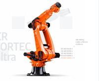 Robot industriel ultra-lourd KUKA KR FORTEC à 6 axes, bras en aluminium à inertie élevée, corps compact, capacité de charge 480-800 kg, pour applications automobiles et batteries de véhicules électriques
