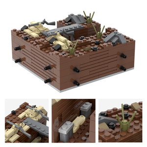 Quân đội loạt chiến trường góc trái moc mooxi MOC5064-G khối xây dựng gạch quân đội người lính WWII khối xây dựng mô hình đồ chơi - Product Image 6