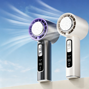 Ventilador Portátil Mini Recargable de 3000 mAh con 13000 RPM, Turbo, 100 Niveles de Velocidad, Pantalla Digital Inteligente y Enfriamiento por Hielo - Product Image 1