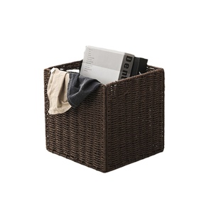 Japanese Simple Folding <strong>Storage</strong> <strong>Basket</strong> <strong>Large</strong> Capacity Household Paper Rope Bedroom Living Room <strong>Storage</strong> - Product Image 3
