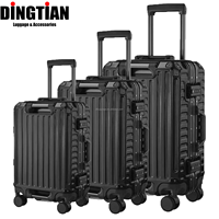 Ensemble de bagages à cadre en aluminium avec sac anti-poussière, valise à roulettes 3 pièces pour voyage, 360 °   Roues pivotantes doubles, OEM accepté