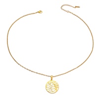 Collar de Acero Inoxidable con Colgante de Árbol Árabe Islámico de Alta Calidad, Joyería de Moda para Hombre y Mujer, Regalo al por Mayor